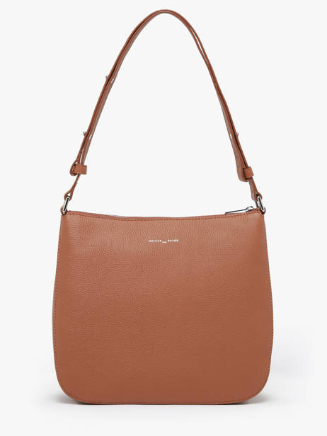 Schoudertas Lou Leder Nathan baume Bruin egee 5 ander zicht 4